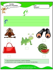 Ç Sesi Çalışma Sayfaları